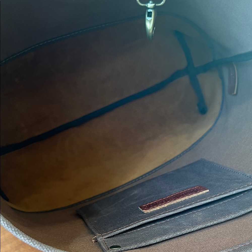Portland Leather Good Big Big Tote Waxed Canvas Nutmeg - Picture 6 of 16